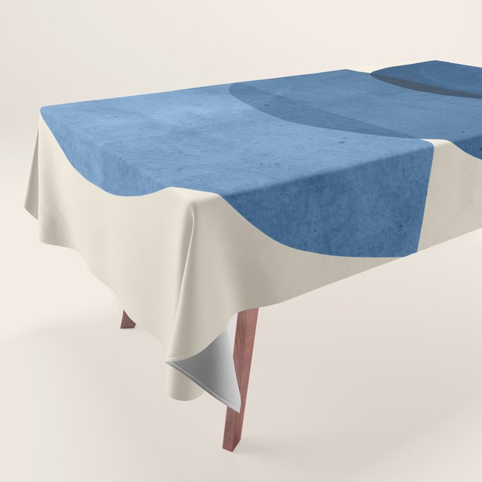 Abstract Shapes 37-Blue Tablecloth Gallery Image 1