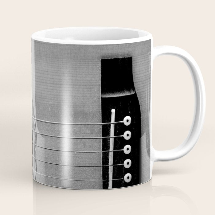acoustic electric guitar music aesthetic close up elegant fine art photography  Coffee Mug Gallery Image 1