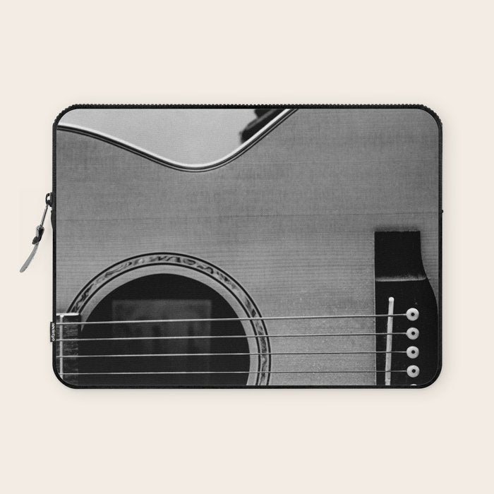 acoustic electric guitar music aesthetic close up elegant fine art photography  Laptop Sleeve Gallery Image 1