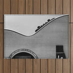 acoustic electric guitar music aesthetic close up elegant fine art photography  Outdoor Rug Gallery Image 1