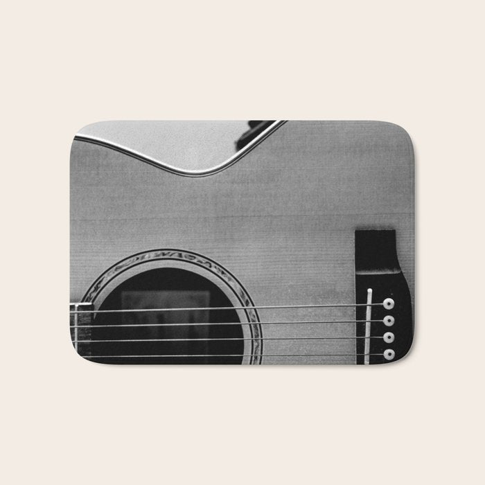 acoustic electric guitar music aesthetic close up elegant fine art photography  Bath Mat Gallery Image 1