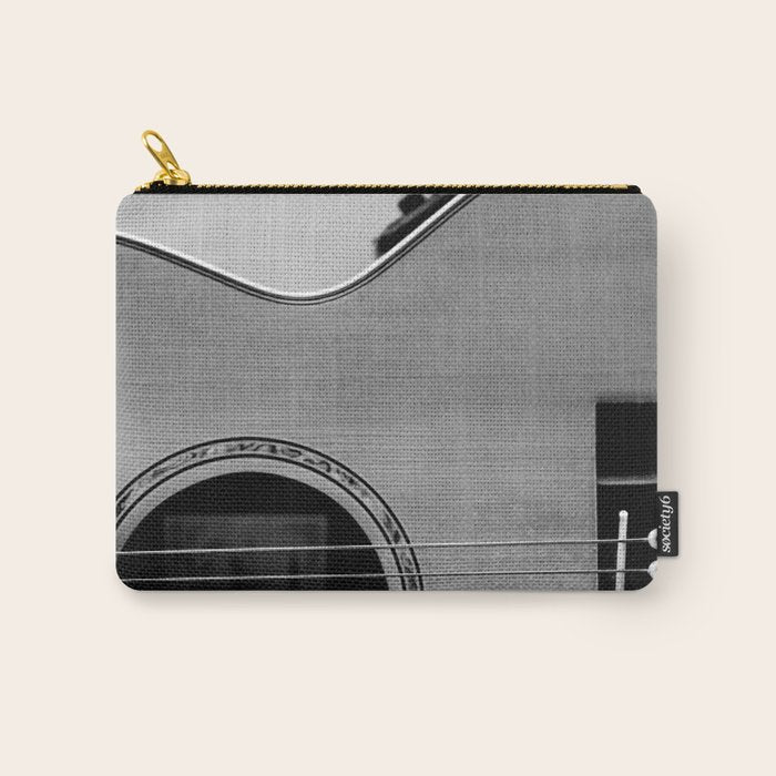 acoustic electric guitar music aesthetic close up elegant fine art photography  Carry All Pouch Gallery Image 1