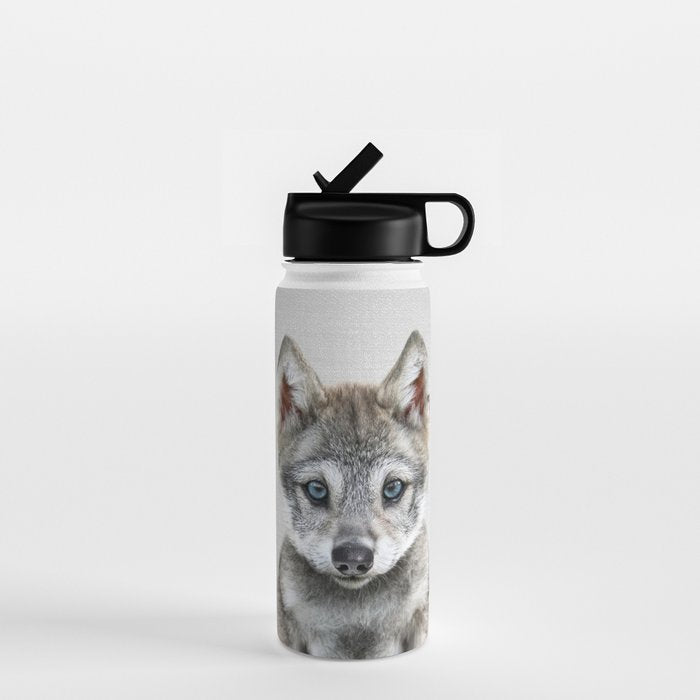 Baby Wolf - Colorful Water Bottle Gallery Image 1