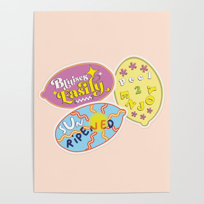 fruit stickers  Poster Gallery Image 4