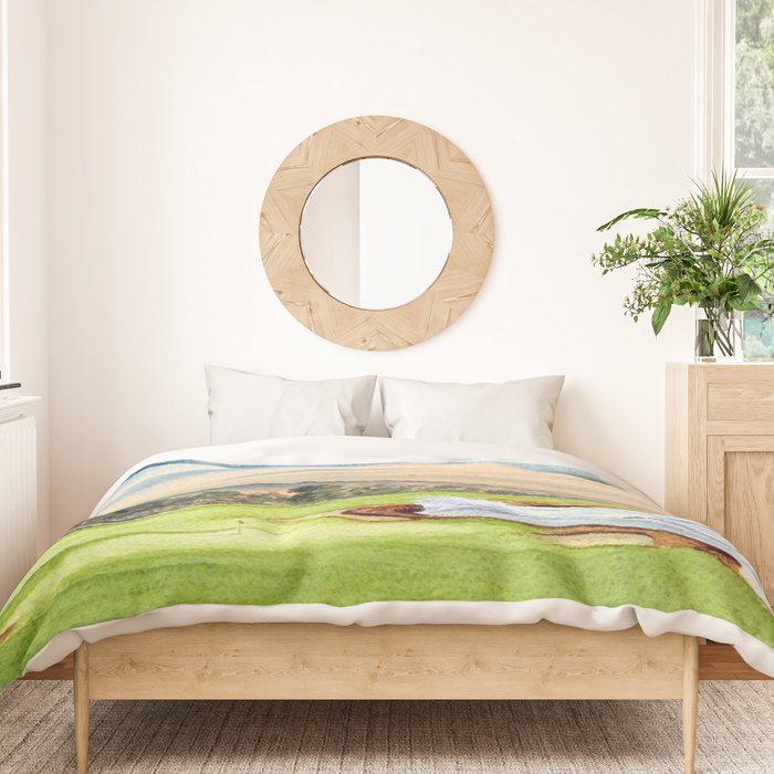 Pebble Beach Golf Course 18th Hole Duvet Cover Gallery Image 3