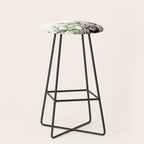 Christmas Pine Bouquet, Watercolor Floral Prints Stool Gallery Image 1