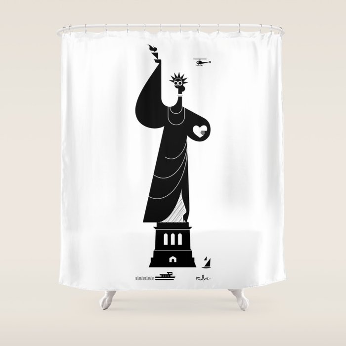 Lady Liberty Shower Curtain Gallery Image 1