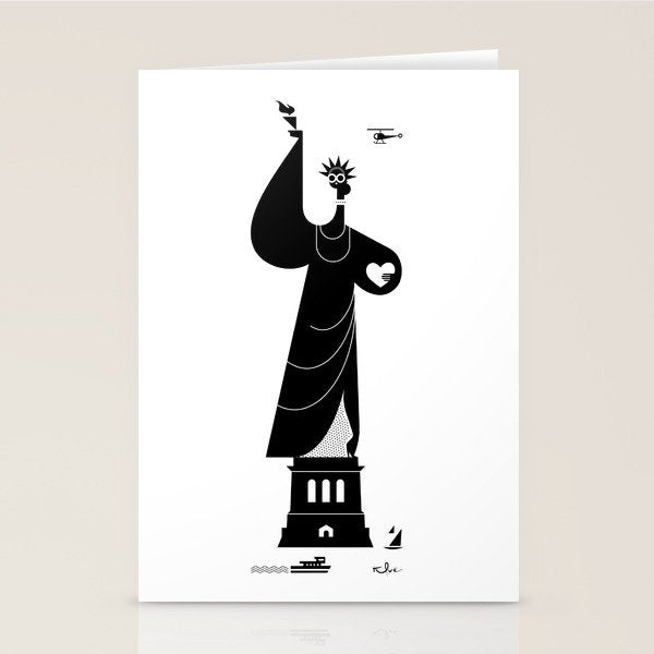 Lady Liberty Stationery Card Gallery Image 2
