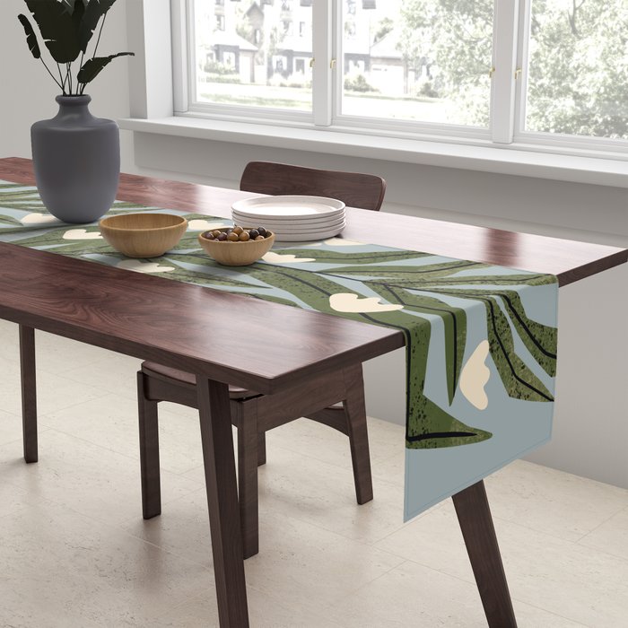 Reaching Tulips (Pale Blue) Table Runner Gallery Image 2