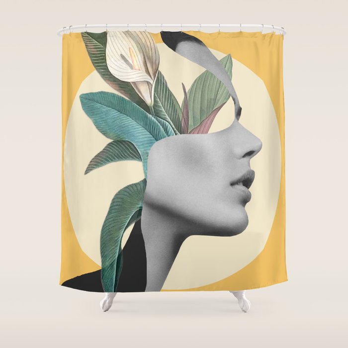 Floral Portrait /collage 3 Shower Curtain Gallery Image 1