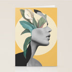 Floral Portrait /collage 3 Stationery Card Gallery Image 2