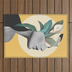 Floral Portrait /collage 3 Outdoor Rug Gallery Image 1