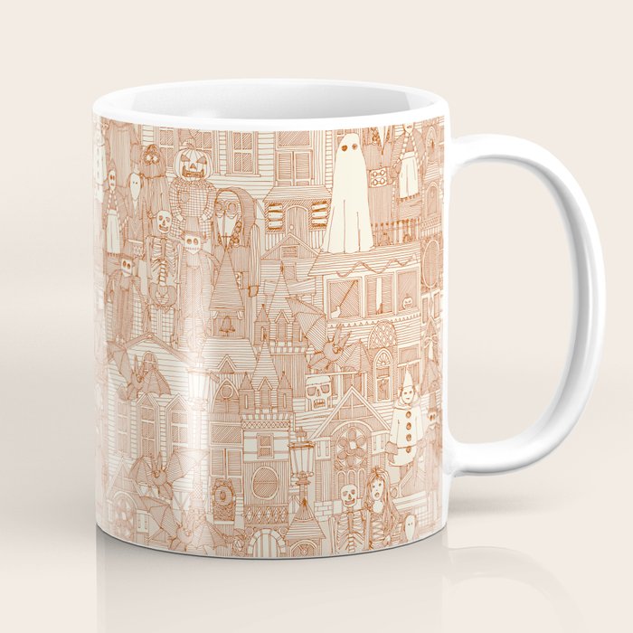 vintage halloween rust ivory Coffee Mug Gallery Image 1