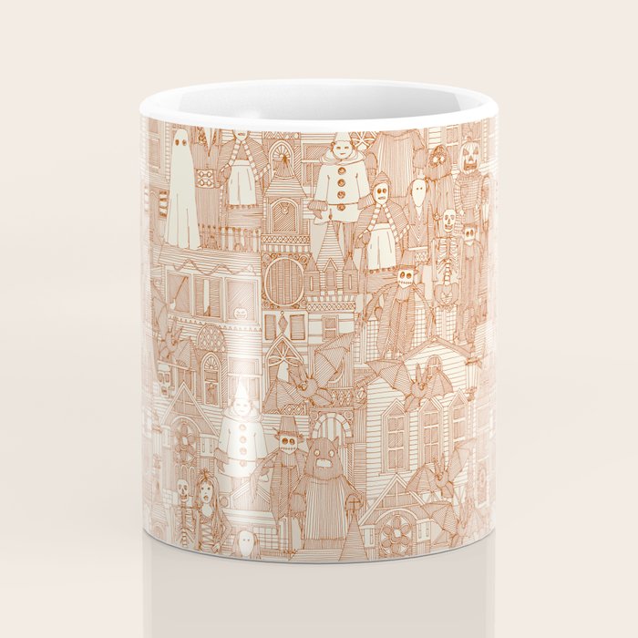 vintage halloween rust ivory Coffee Mug Gallery Image 4