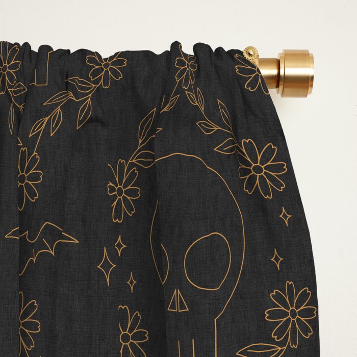 Skull Ogee Window Curtain Gallery Image 2