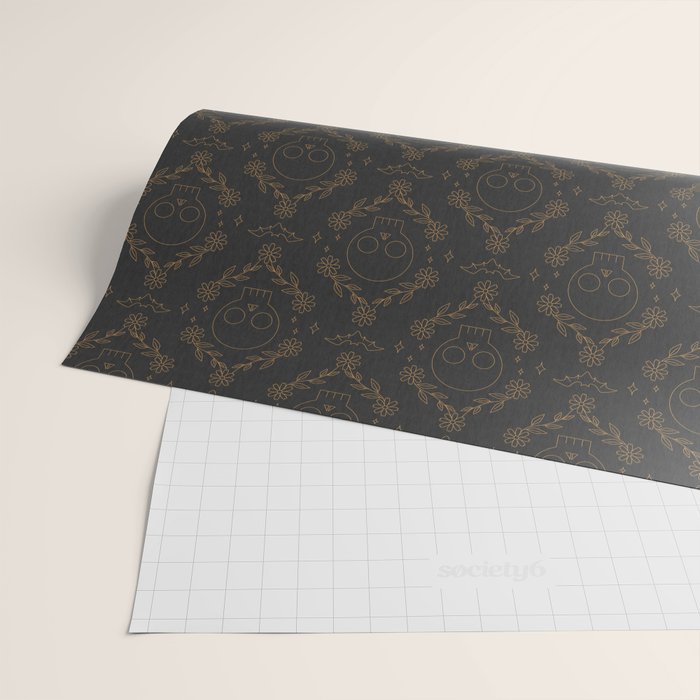 Skull Ogee Wrapping Paper Gallery Image 2