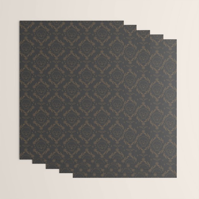 Skull Ogee Wrapping Paper Gallery Image 3