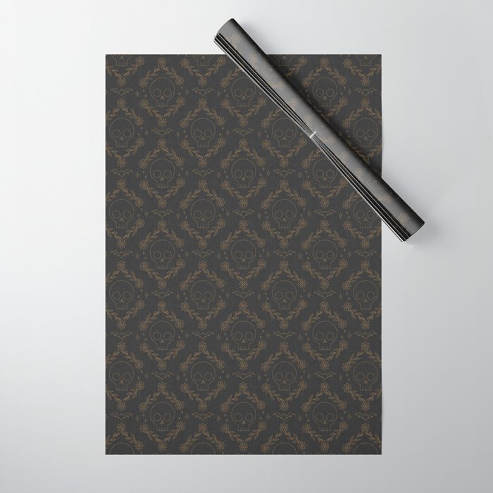 Skull Ogee Wrapping Paper Gallery Image 1