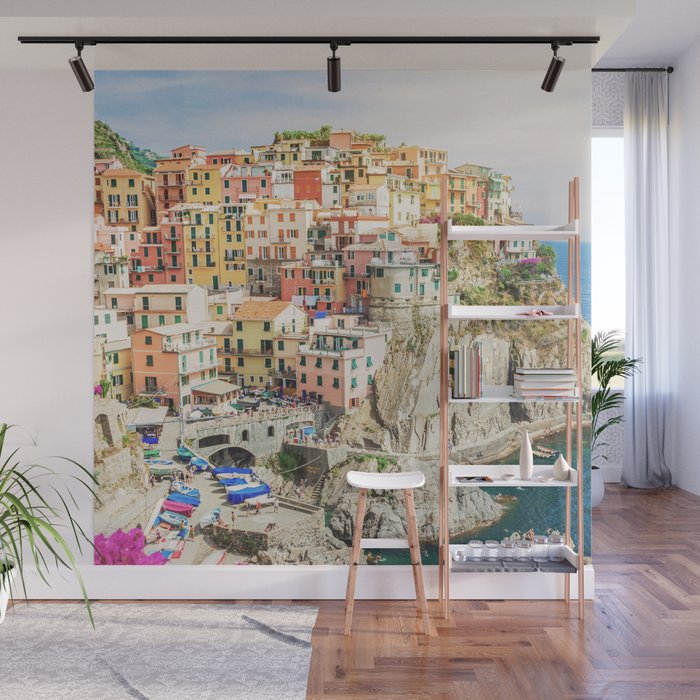 Bella Italia - Manarola, Cinque Terre Italy - Photo Society6 Art Print - Holiday Travel Photography Wall Mural Gallery Image 1