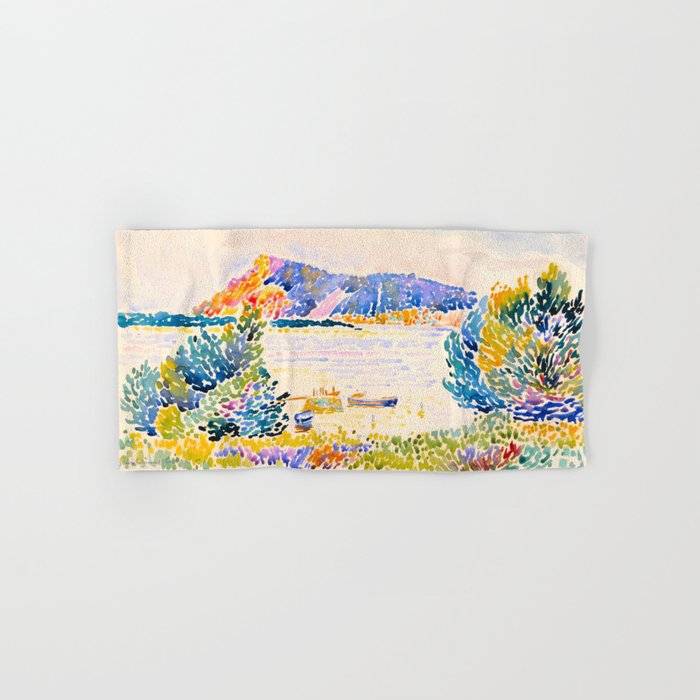 Henri-Edmond Cross Neo-Impressionism Pointillism Cap Nègre 1909 WatercolorPainting Towels Gallery Image 1