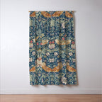 William Morris Strawberry Thief Blue Green Window Curtain Gallery Image 3