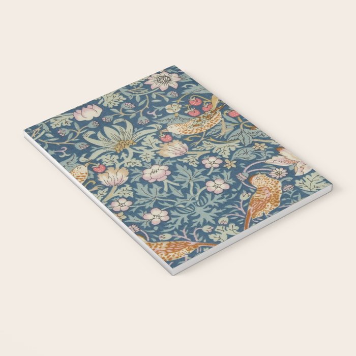 William Morris Strawberry Thief Blue Green Notebook Gallery Image 3