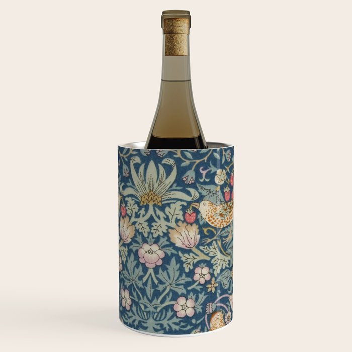 William Morris Strawberry Thief Blue Green Wine Chiller Gallery Image 2