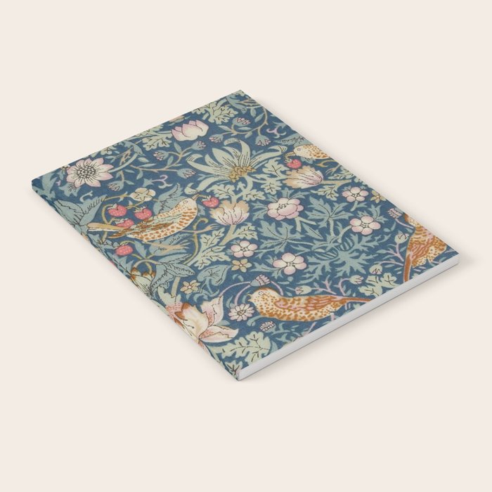William Morris Strawberry Thief Blue Green Notebook Gallery Image 2