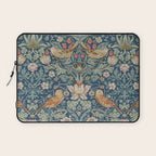 William Morris Strawberry Thief Blue Green Laptop Sleeve Gallery Image 1