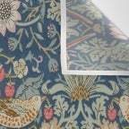 William Morris Strawberry Thief Blue Green Wall Tapestry Gallery Image 3