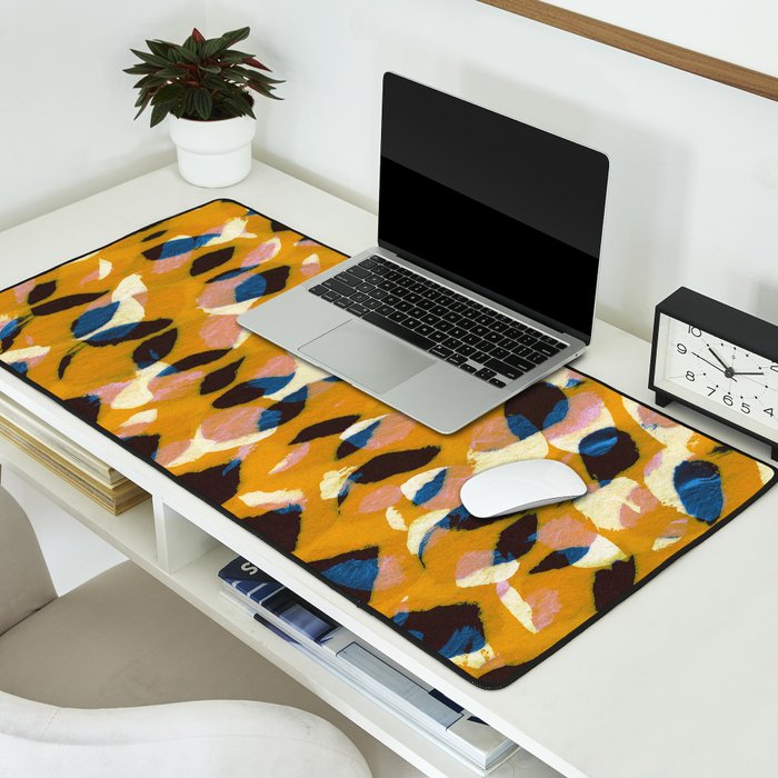 Pure Strokes #2 / Orange, Pink & Blue Desk Mat Gallery Image 2