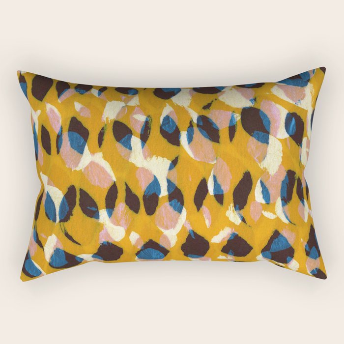 Pure Strokes #2 / Orange, Pink & Blue Rectangular Pillow Gallery Image 2