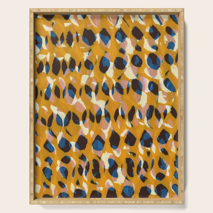 Pure Strokes #2 / Orange, Pink & Blue Serving Tray Gallery Image 1