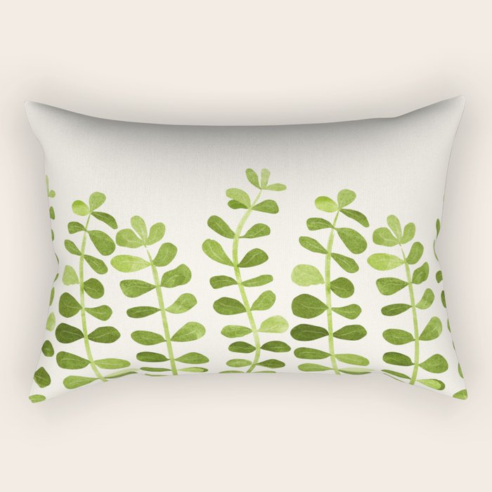 Watercolor Vines - Cute Botanical Painting Rectangular Pillow Gallery Image 2