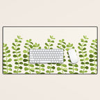 Watercolor Vines - Cute Botanical Painting Desk Mat Gallery Image 1