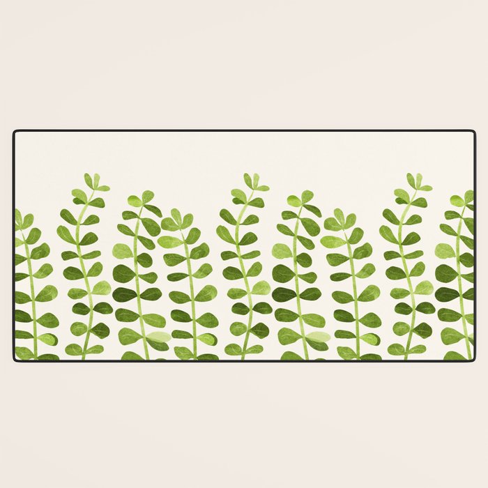 Watercolor Vines - Cute Botanical Painting Desk Mat Gallery Image 3