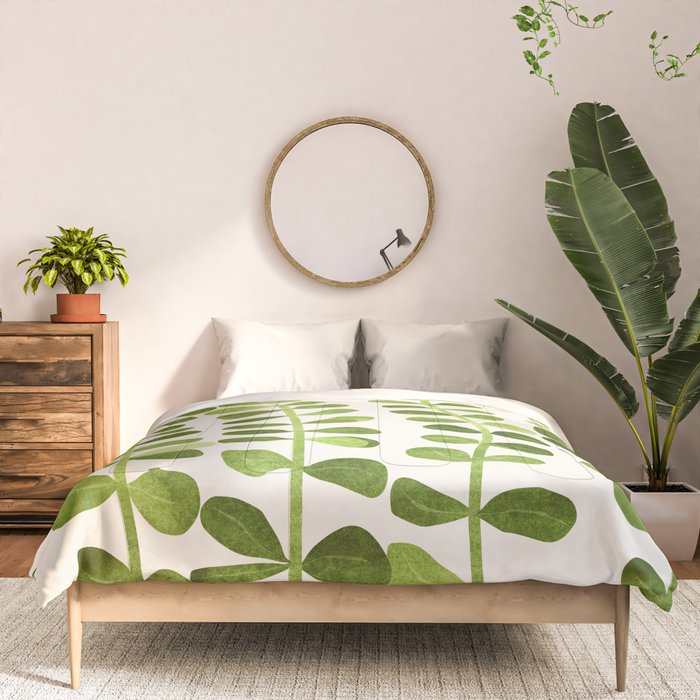 Watercolor Vines - Cute Botanical Painting Comforter Gallery Image 3