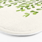 Watercolor Vines - Cute Botanical Painting Bath Mat Gallery Image 3