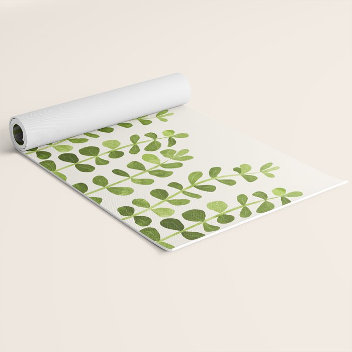 Watercolor Vines - Cute Botanical Painting Yoga Mat Gallery Image 2