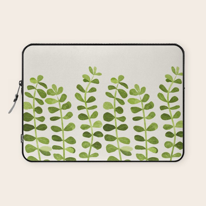 Watercolor Vines - Cute Botanical Painting Laptop Sleeve Gallery Image 1