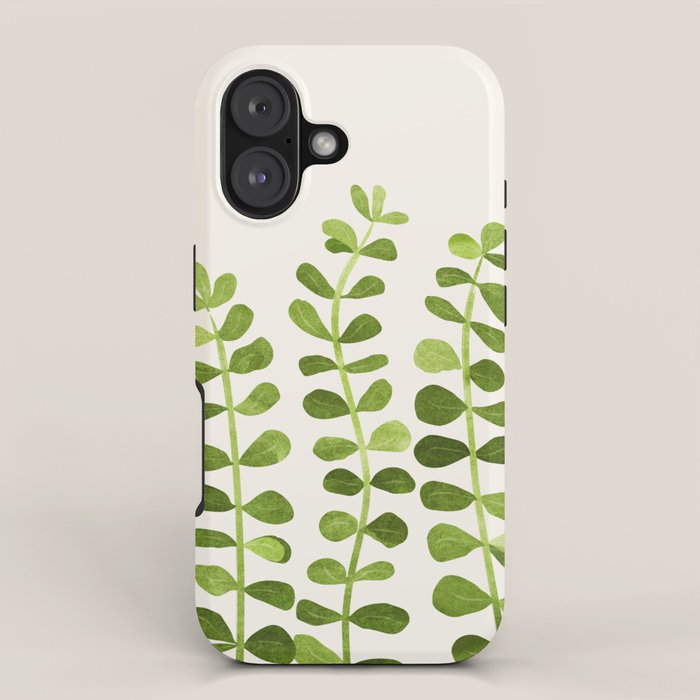 Watercolor Vines - Cute Botanical Painting iPhone Case Gallery Image 1