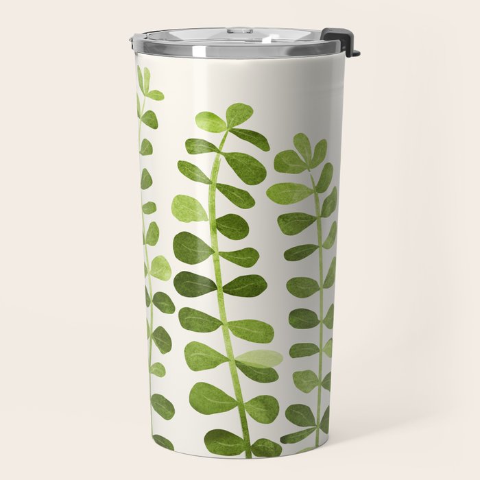 Watercolor Vines - Cute Botanical Painting Travel Mug Gallery Image 2