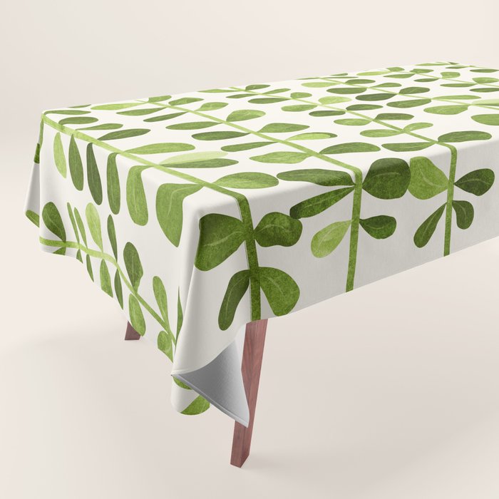 Watercolor Vines - Cute Botanical Painting Tablecloth Gallery Image 1