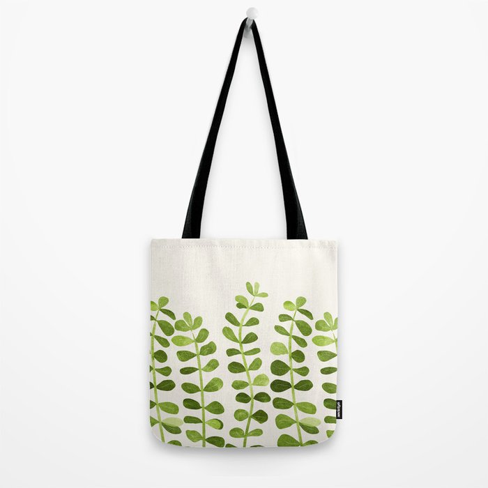 Watercolor Vines - Cute Botanical Painting Tote Bag Gallery Image 2