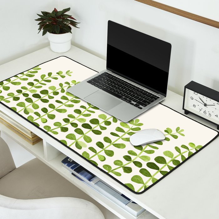 Watercolor Vines - Cute Botanical Painting Desk Mat Gallery Image 2