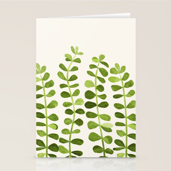Watercolor Vines - Cute Botanical Painting Stationery Card Gallery Image 1