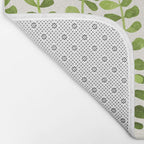 Watercolor Vines - Cute Botanical Painting Bath Mat Gallery Image 2