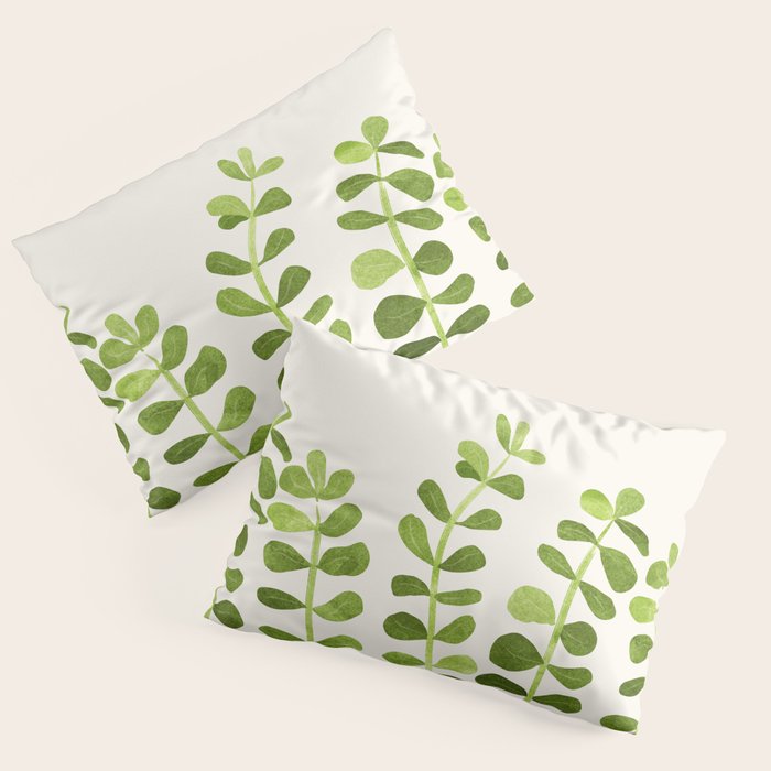 Watercolor Vines - Cute Botanical Painting Pillow Sham Gallery Image 3