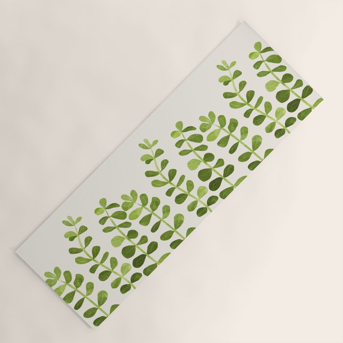 Watercolor Vines - Cute Botanical Painting Yoga Mat Gallery Image 1