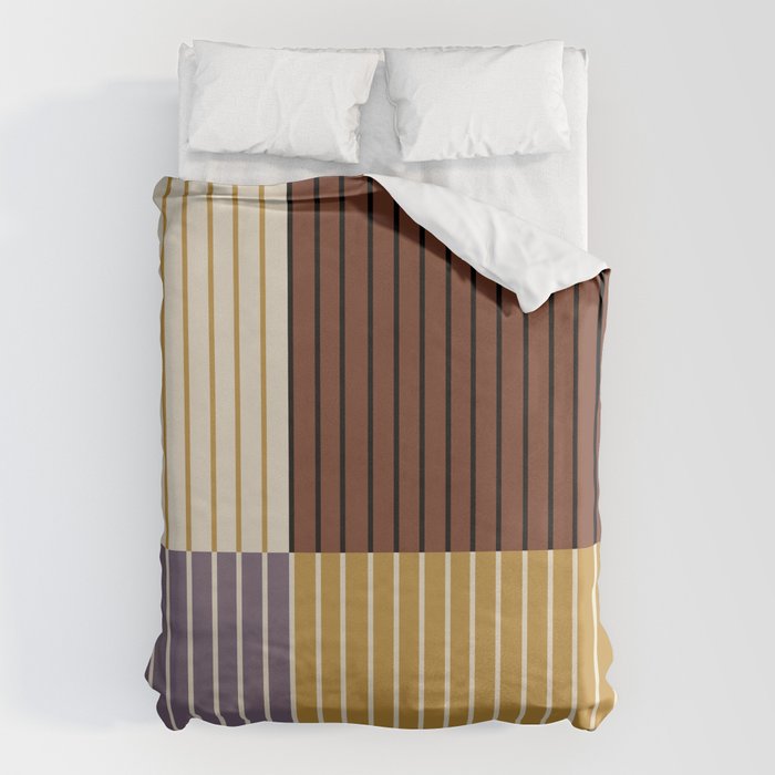 Color Block Line Abstract XVIII Duvet Cover Gallery Image 6